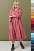 Image 8 of Linen shift dress with front buttons and pockets on the side Sydney from Baltic Linen